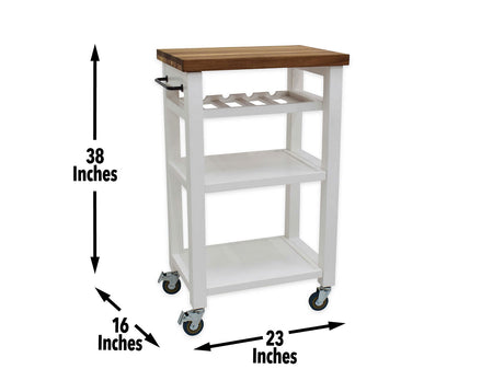 Belden Kitchen Cart, White from Steve Silver - Luna Furniture