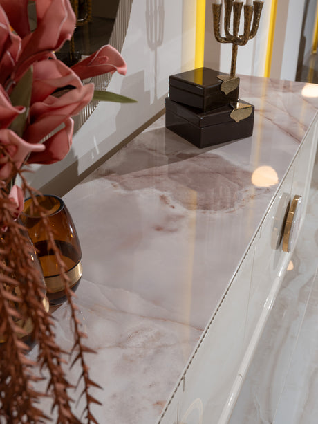 Belegrande Cream and Ecru Dining Set from Luna Luxury - Luna Furniture