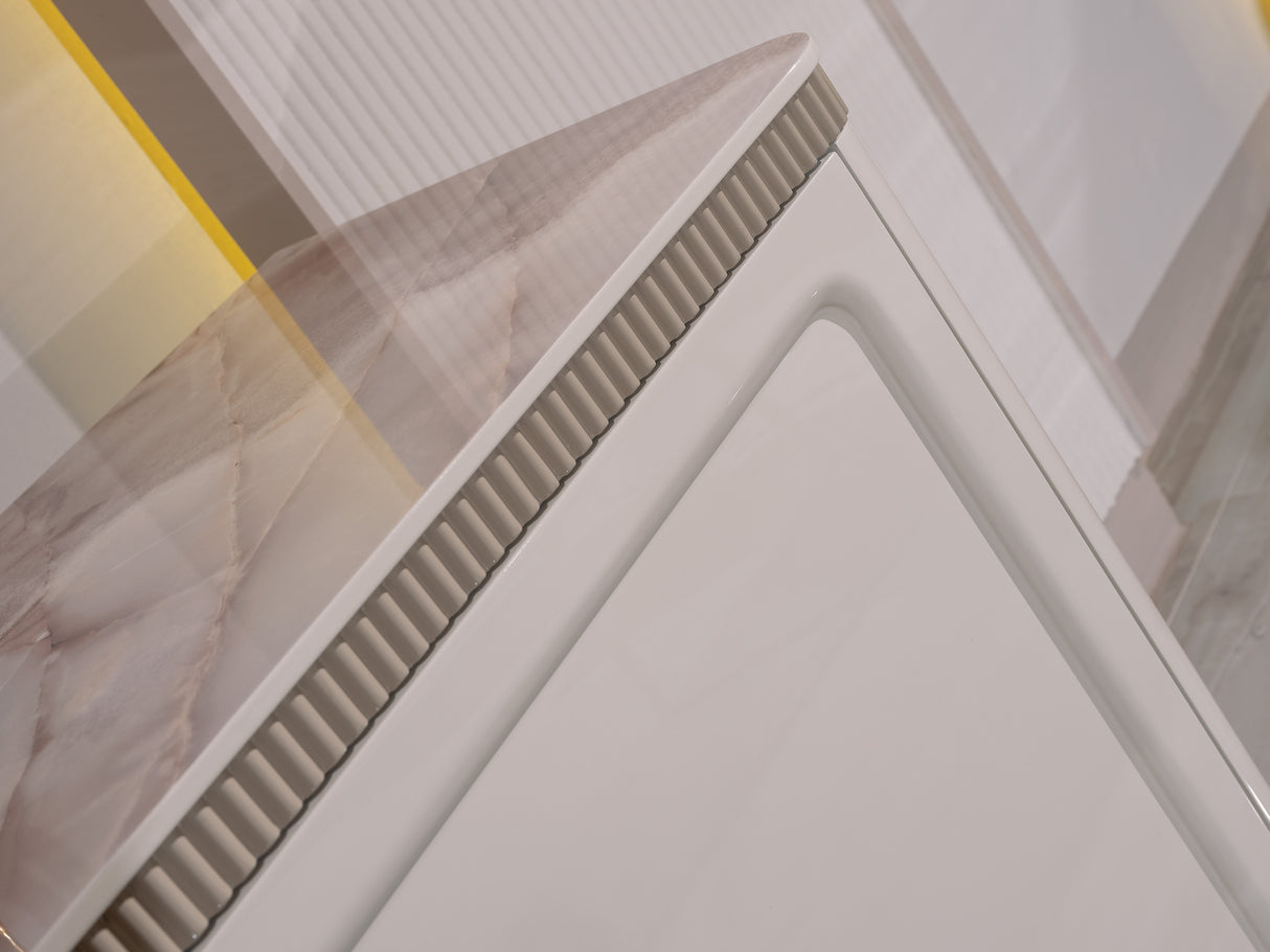 Belegrande Cream and Ecru Dining Set from Luna Luxury - Luna Furniture