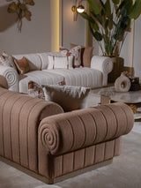 Belegrande Warm Brown 3-Seat Sofa from Luna Luxury - Luna Furniture
