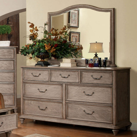 Belgrade Rustic Natural Mirror (Mirror Only) from Furniture of America - Luna Furniture