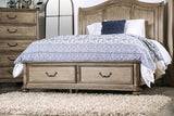 Belgrade Rustic Natural Tone King Storage Platform Bed from Furniture of America - Luna Furniture
