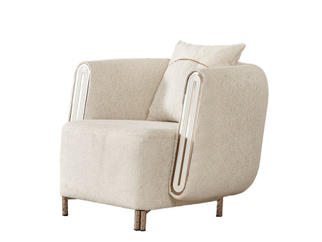 Bella Chair in Cream from Furnia - Luna Furniture