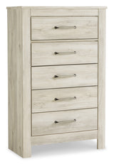 Bellaby Queen Platform Bed with 2 Storage Drawers with Mirrored Dresser, Chest and 2 Nightstands in Whitewash from Ashley Furniture - Luna Furniture