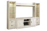 Bellaby Whitewash 4-Piece Entertainment Center from Ashley - Luna Furniture