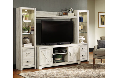 Bellaby Whitewash 4-Piece Entertainment Center from Ashley - Luna Furniture