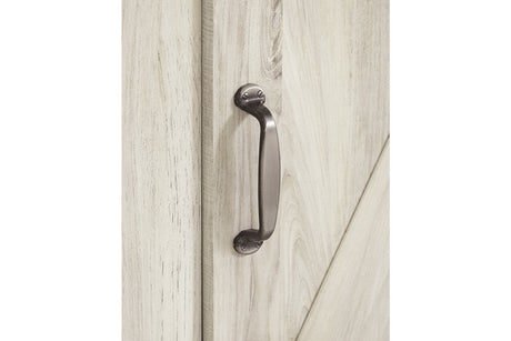 Bellaby Whitewash 4-Piece Entertainment Center with Electric Fireplace from Ashley - Luna Furniture