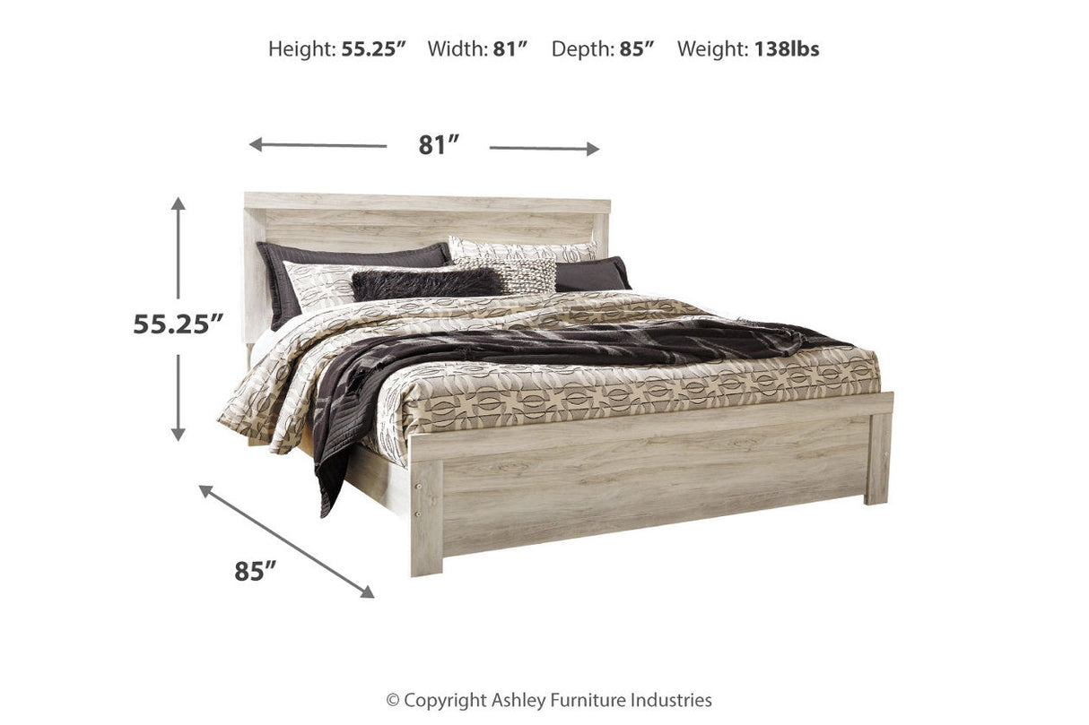 Bellaby Whitewash King Panel Bed from Ashley - Luna Furniture