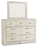 Bellaby Whitewash King Storage Bed, Dresser, Mirror, Chest and 2 Nightstands from Ashley Furniture - Luna Furniture
