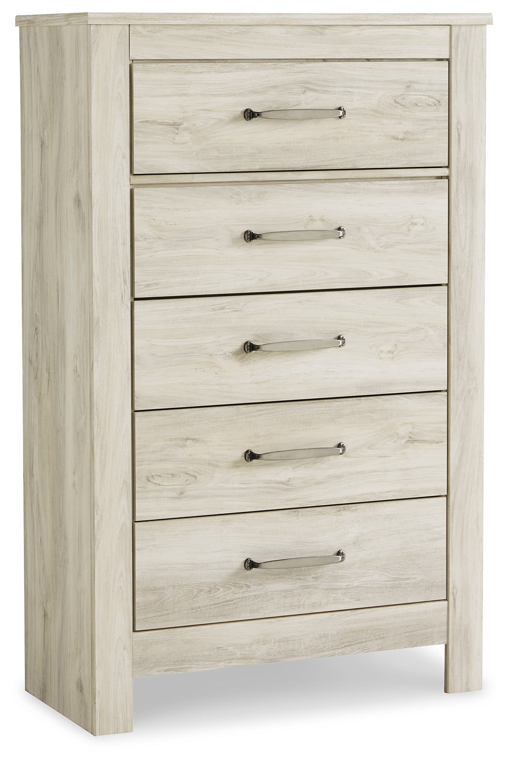 Bellaby Whitewash King Storage Bed, Dresser, Mirror, Chest and 2 Nightstands from Ashley Furniture - Luna Furniture