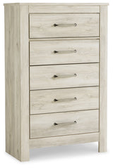Bellaby Whitewash King Storage Bed, Dresser, Mirror, Chest and 2 Nightstands from Ashley Furniture - Luna Furniture