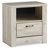 Bellaby Whitewash King Storage Bed, Dresser, Mirror, Chest and 2 Nightstands from Ashley Furniture - Luna Furniture