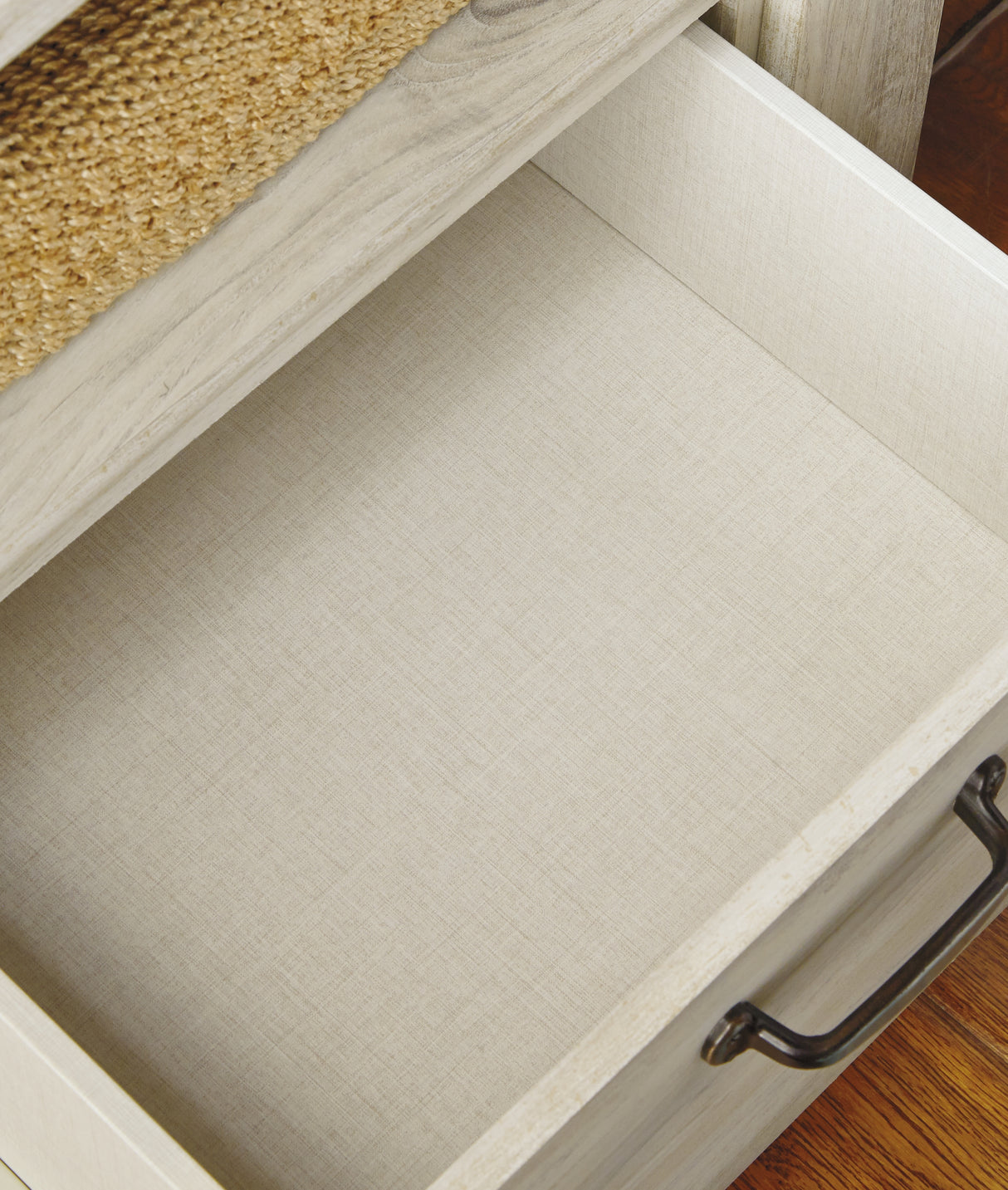 Bellaby Whitewash King Storage Bed, Dresser, Mirror, Chest and 2 Nightstands from Ashley Furniture - Luna Furniture