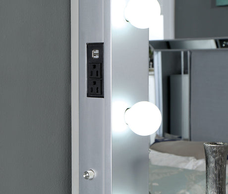 Belladonna Silver Mirror (Mirror Only) from Furniture of America - Luna Furniture