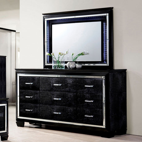 Bellanova Black Dresser from Furniture of America - Luna Furniture