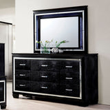 Bellanova Black Mirror (Mirror Only) from Furniture of America - Luna Furniture