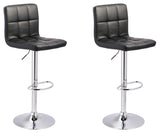 Bellatier 2-Piece Bar Stool in Black/Chrome Finish from Ashley - Luna Furniture