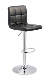 Bellatier 2-Piece Bar Stool in Black/Chrome Finish from Ashley - Luna Furniture