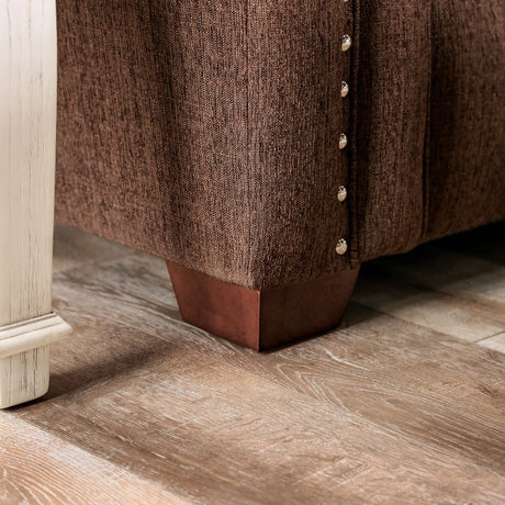 Belsize Chocolate/Tan Loveseat from Furniture of America - Luna Furniture