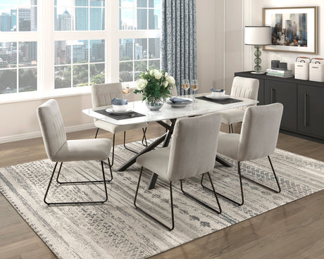Benito Beige/Black Dining Side Chair, Set of 2 from Homelegance - Luna Furniture