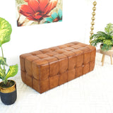 Benjiro Tan Leather Bench from Midinmod - Luna Furniture