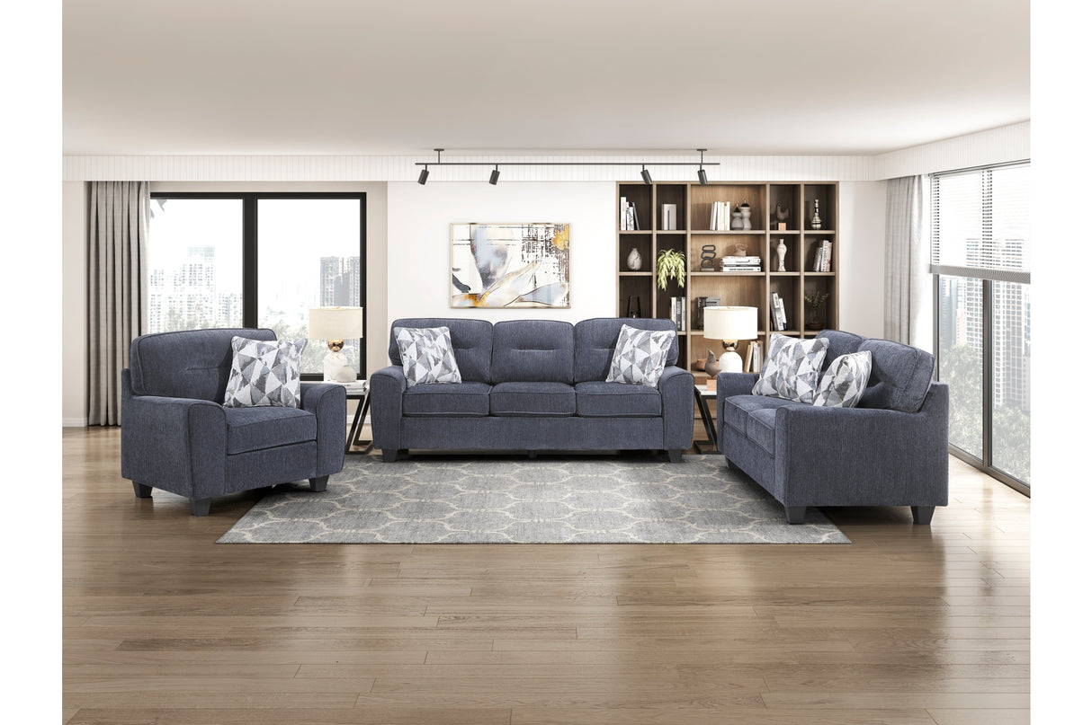 Bennett Blue Loveseat from Homelegance - Luna Furniture