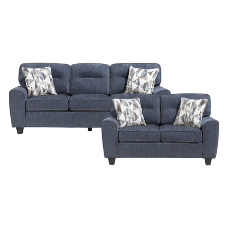 Bennett Blue Sofa and Loveseat from Homelegance - Luna Furniture