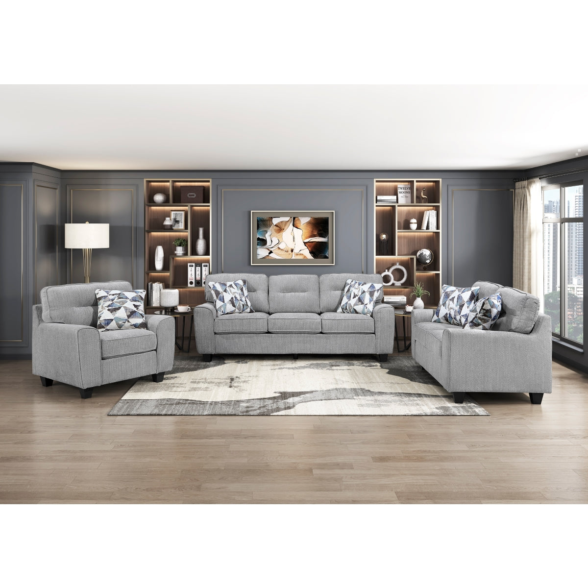 Bennett Gray Living Room Set from Homelegance - Luna Furniture