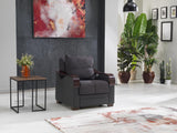 Bennett Nar Anthracite Armchair from Bellona - Luna Furniture