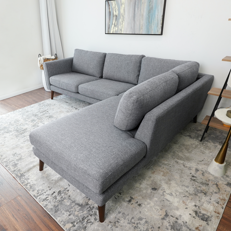 Batres Grey RAF Chaise Sectional from Ashcroft Furniture - Luna Furniture