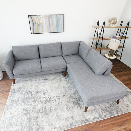 Batres Grey RAF Chaise Sectional from Ashcroft Furniture - Luna Furniture