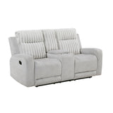 Benton Light Gray Double Reclining Love Seat from Homelegance - Luna Furniture