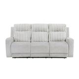 Benton Light Gray Double Reclining Sofa from Homelegance - Luna Furniture