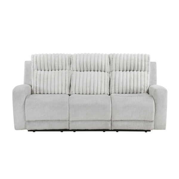 Benton Light Gray Double Reclining Sofa