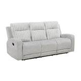 Benton Light Gray Double Reclining Sofa from Homelegance - Luna Furniture