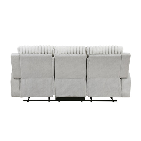 Benton Light Gray Double Reclining Sofa from Homelegance - Luna Furniture