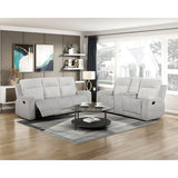 Benton Light Gray Double Reclining Living Room Set from Homelegance - Luna Furniture