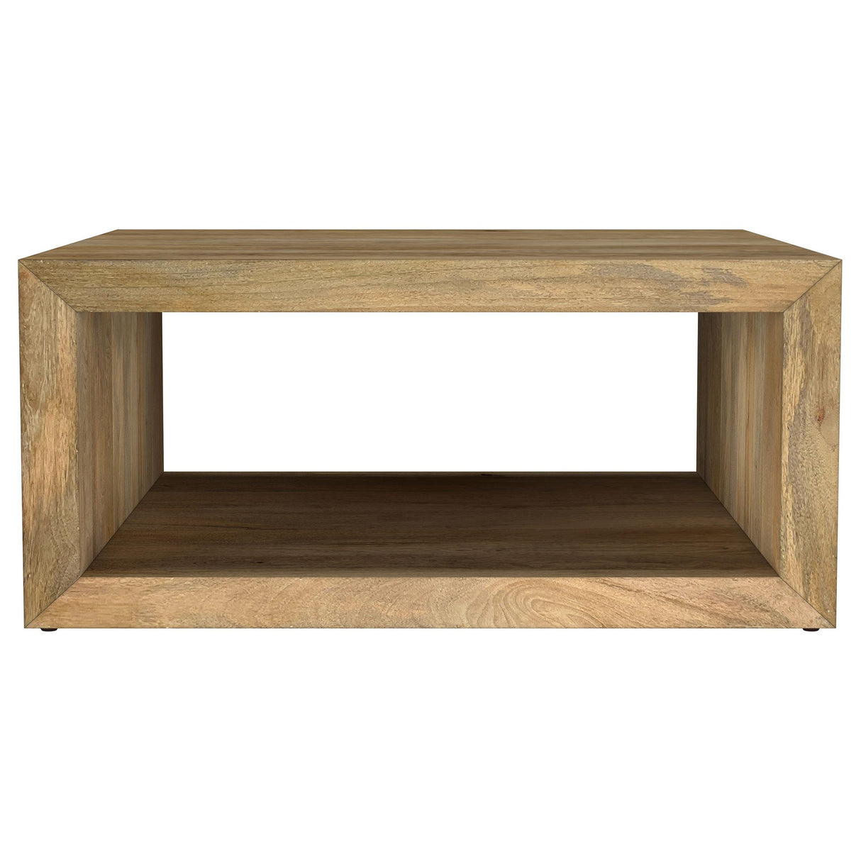 Benton Natural Square Solid Mango Wood Coffee Table from Coaster - Luna Furniture