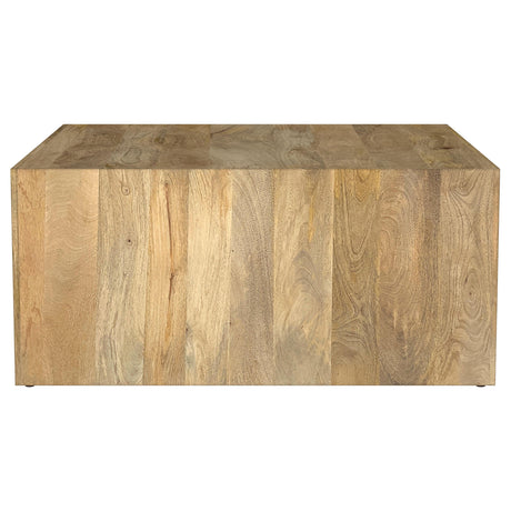 Benton Natural Square Solid Mango Wood Coffee Table from Coaster - Luna Furniture