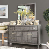 Berenice Gray Mirror (Mirror Only) from Furniture of America - Luna Furniture