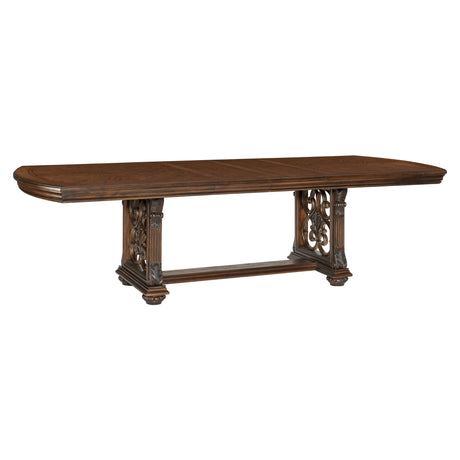 Bergen Dark Oak Double Extendable 108" Dining Table from Homelegance - Luna Furniture