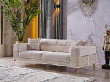 Berlin 3-pieces (Sofa & Loveseat & Chair)Livingroom Set in Beige from Furnia - Luna Furniture