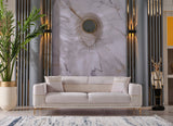 Berlin Convertible Sofa in Beige from Furnia - Luna Furniture