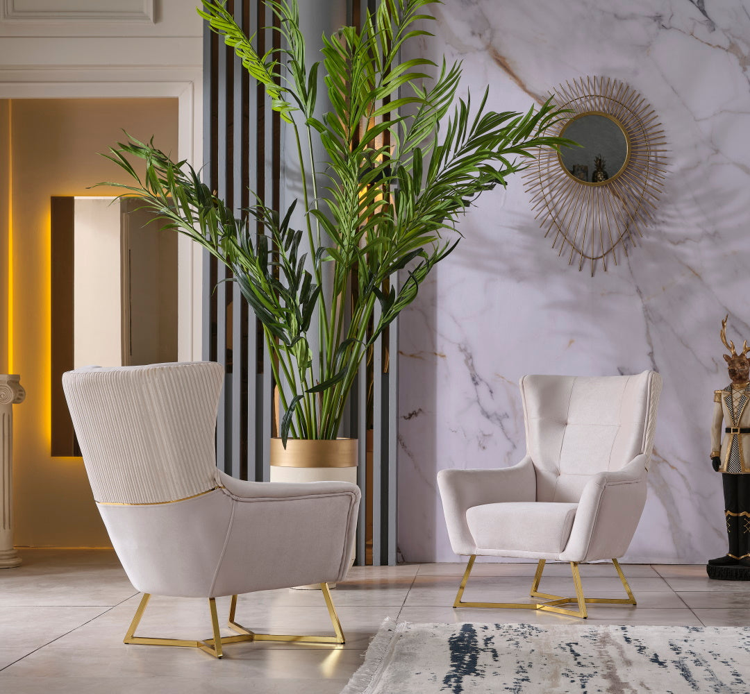 Berlin 3-pieces (Sofa & Loveseat & Chair)Livingroom Set in Beige from Furnia - Luna Furniture