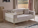 Berlin Convertible Loveseat in Beige from Furnia - Luna Furniture