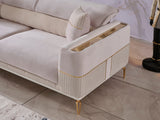 Berlin Convertible Sofa in Beige from Furnia - Luna Furniture