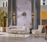 Berlin Convertible Sofa in Beige from Furnia - Luna Furniture