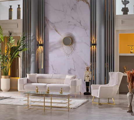 Berlin Convertible Sofa in Beige from Furnia - Luna Furniture