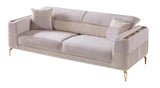 Berlin Convertible Sofa in Beige from Furnia - Luna Furniture