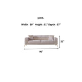 Berlin Convertible Sofa in Beige from Furnia - Luna Furniture